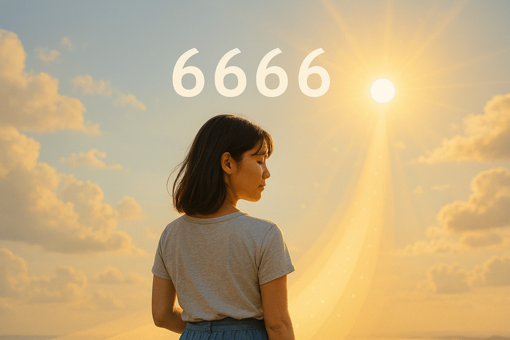 エンジェルナンバー6666を頻繁に見る時は、あなたの本当の声に気づくチャンス。それに気がつく女性の画像。