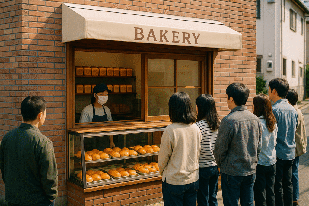 お昼にはほぼすべてのパンが完売してしまうパン屋さんの画像
