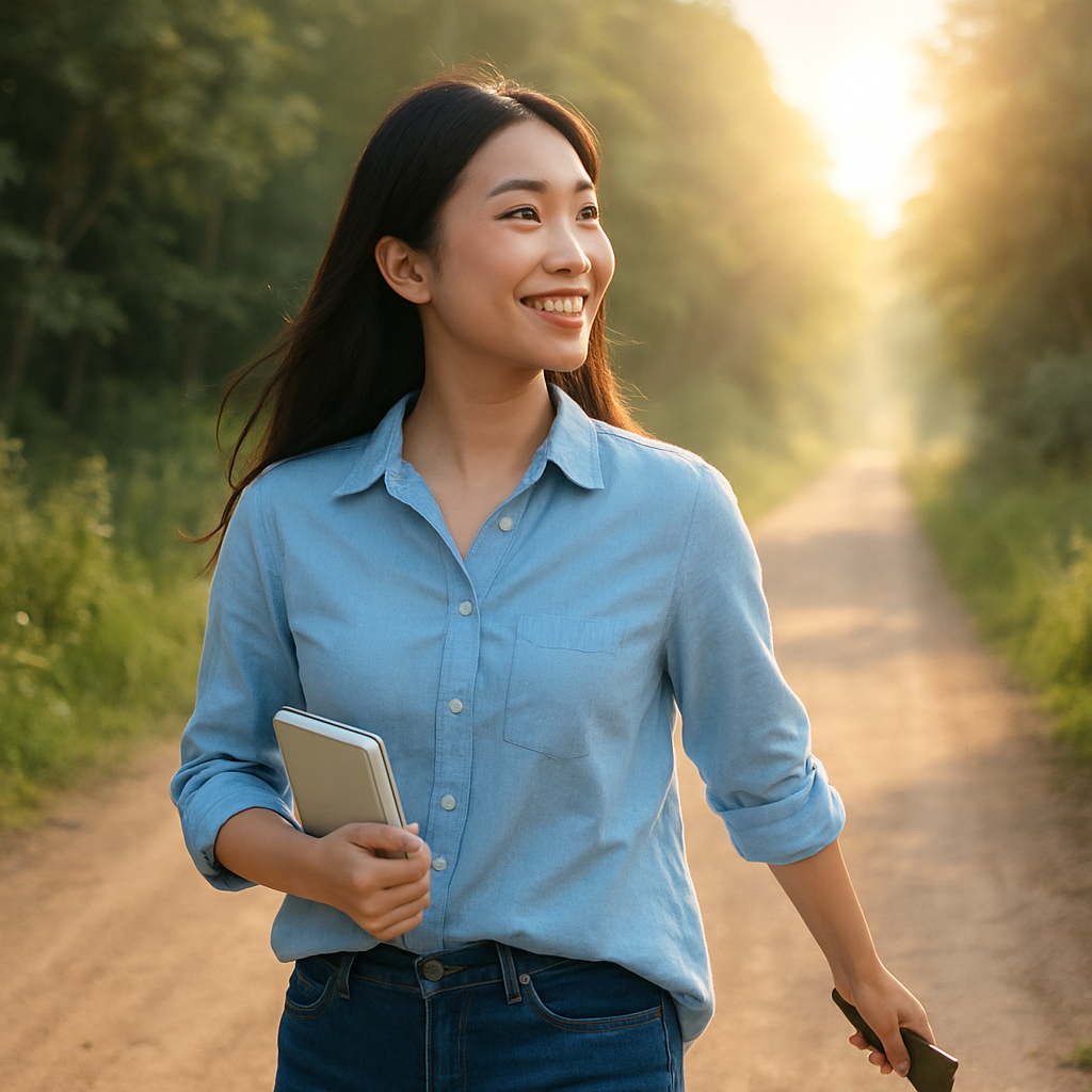 「私は受け取るに値する存在だ」と信じ、行動する女性の画像