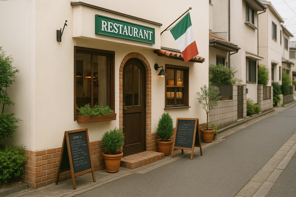 いつも混んで満席になる住宅街にあるイタリアンレストランの画像